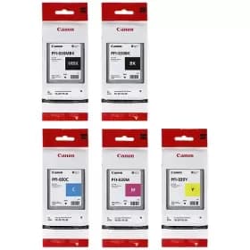 Canon PFI-030 Black and Colour Ink Cartridge 5 Pack (Original)