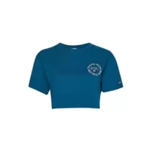 Tommy Jeans Timeless Cropped T-Shirt - Blue