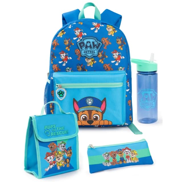 Paw Patrol 4 Piece Backpack Set Blue unisex