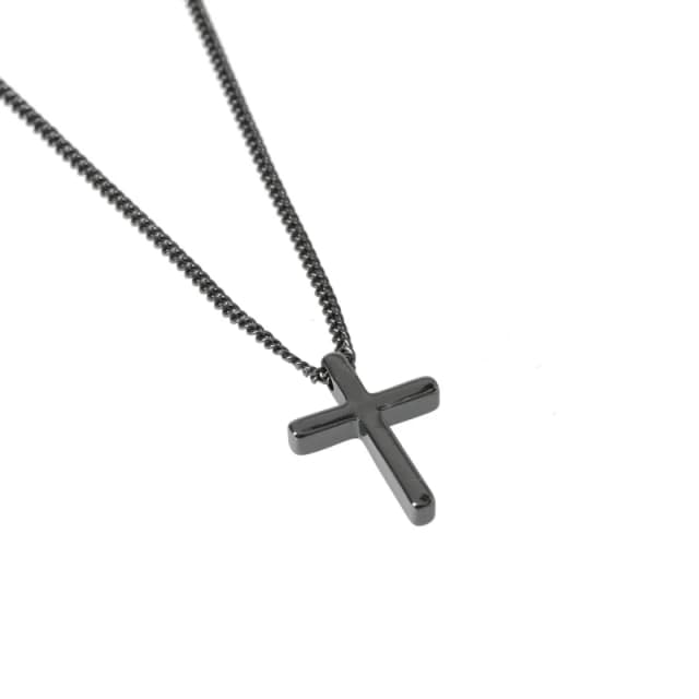 Fabric Cross Necklace - Metallics Metallics One Size