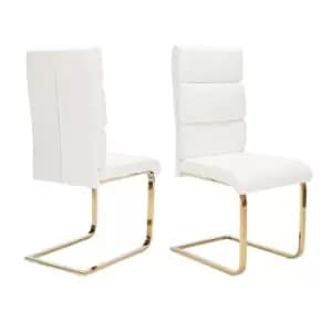 Set Of 2 Antibes Dining Chairs White