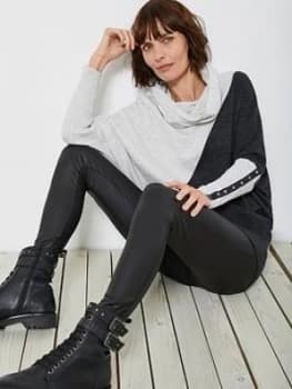 Mint Velvet Mint Velvet Blocked Cowl Neck Dress, Charcoal Size M Women