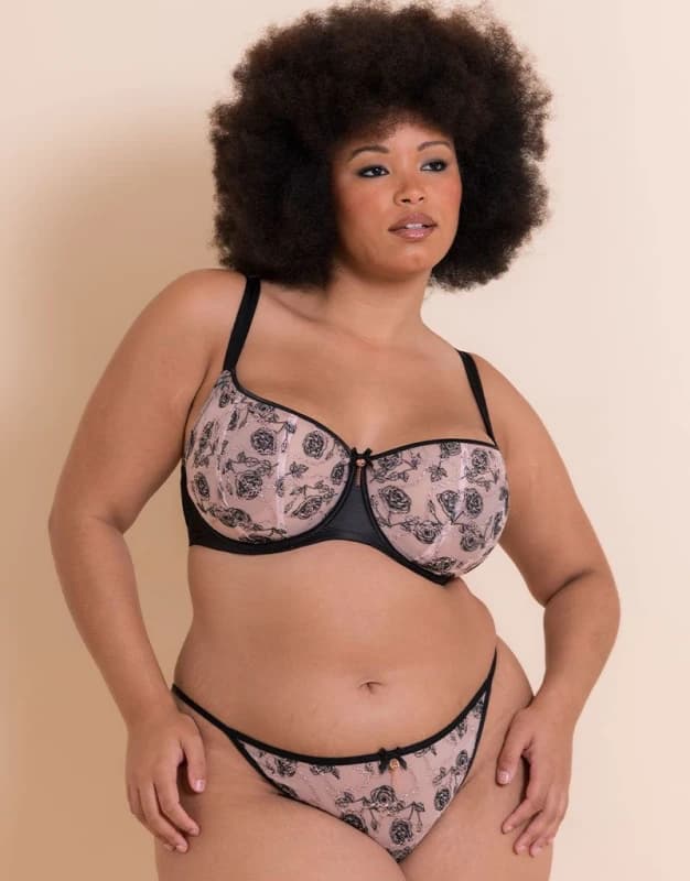 Scantilly Womens Entwined Balcony Bra in Pink Size: 40F Pink Female 40F
