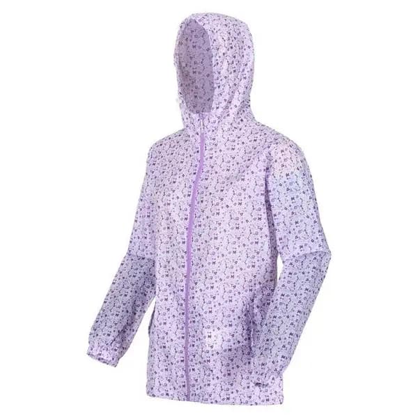 Regatta Womens Printed Pack It III Waterproof Jacket - Purple 14