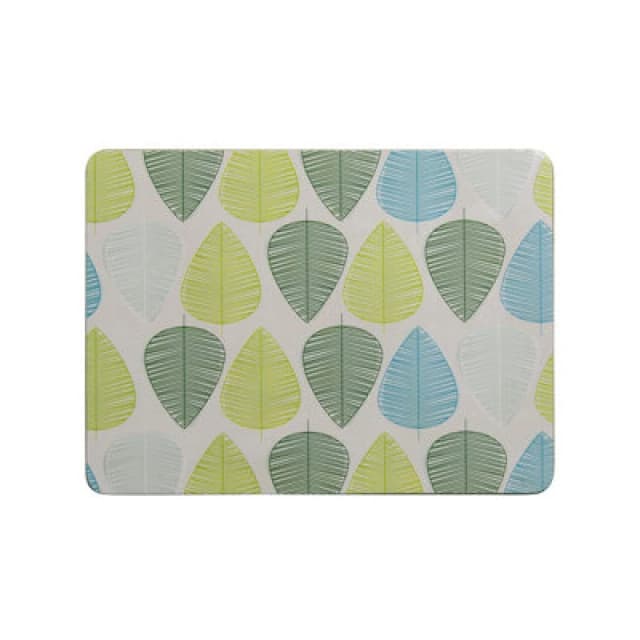 Premier Housewares Set Of Four Leaf Placemats Green