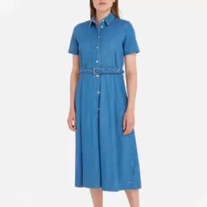 Tommy Hilfiger Dnm Fit and Flare Short Sleeve Dress - IT 40/UK 12