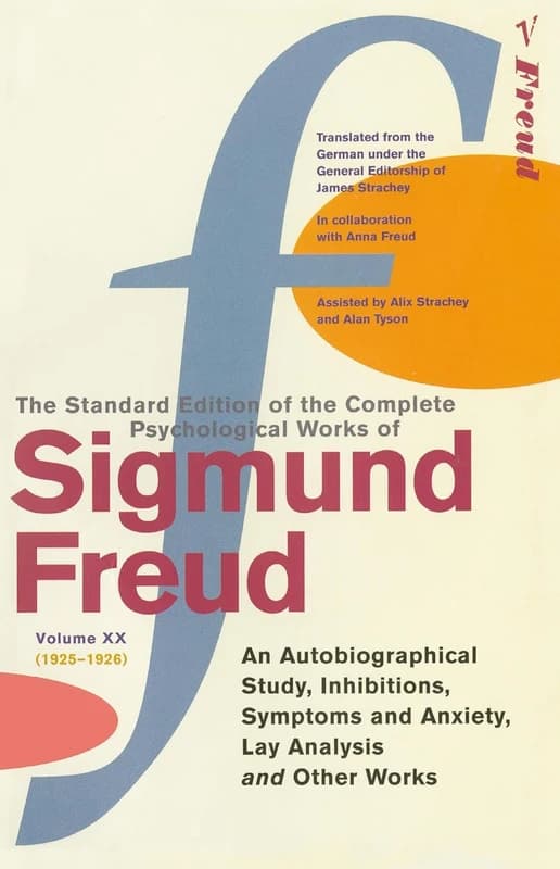 The Standard Edition of the Complete Psychological Works of Sigmund Freud Vol 20 Paperback Book