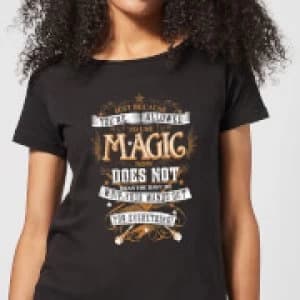 Harry Potter Whip Your Wands Out Womens T-Shirt - Black