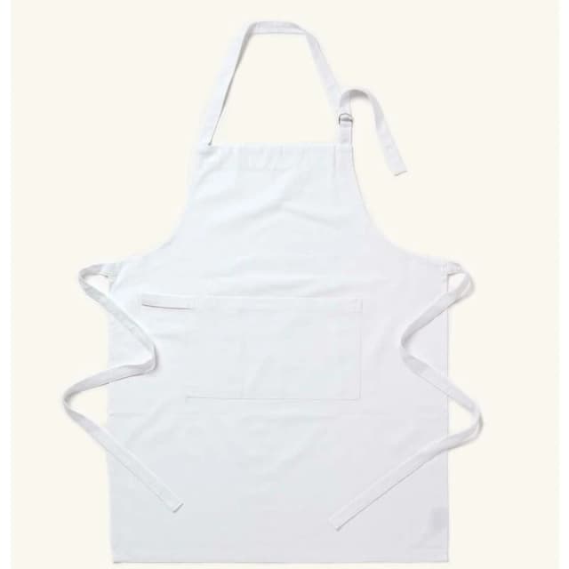 Homescapes Plain Cotton Apron White