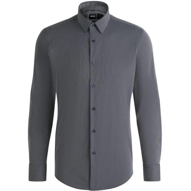 Boss Mens P Hank S Kent Long Sleeve Oxford Shirt Oxford Shirt - Long Sleeve 15" Blue 55188918350