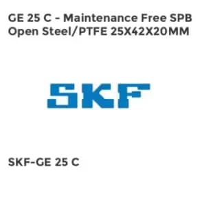 GE 25 C - Maintenance Free SPB Open Steel/PTFE 25X42X20MM