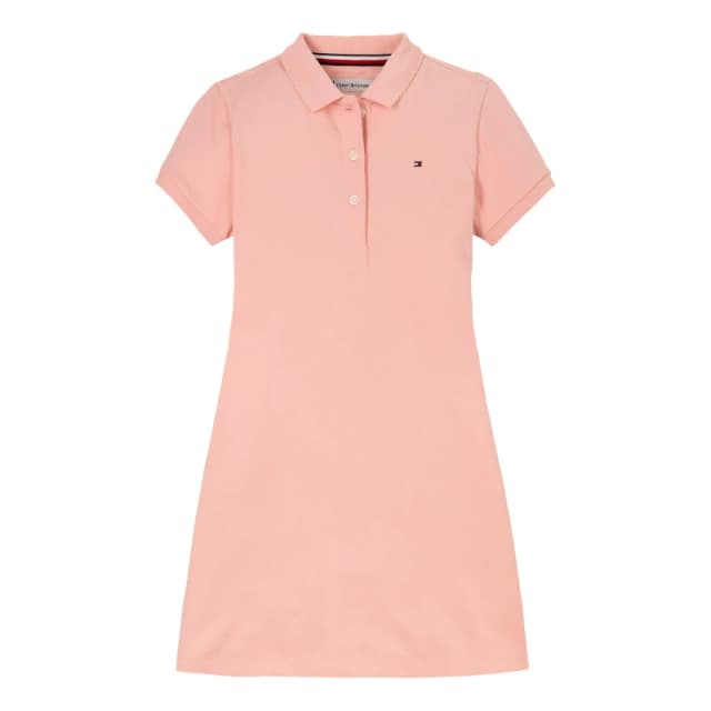 Tommy Hilfiger Kids Essential Polo Dress Coral Ice TKZ female 14Y