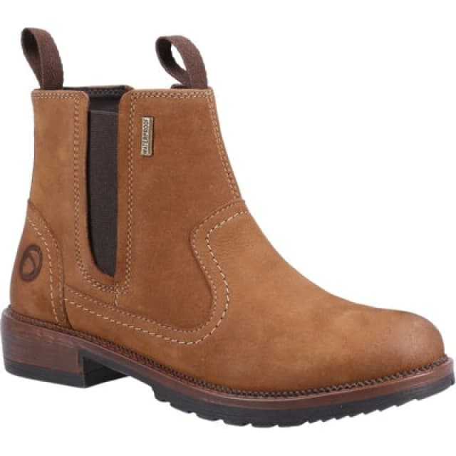 Cotswold Womens Laverton Pull On Waterproof Chelsea Ankle Boots - UK 3 Brown female PS2917TAN3
