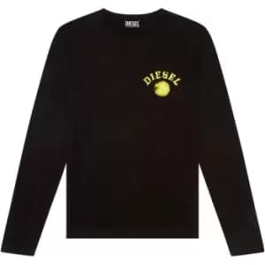 Diesel Circle Long Sleeve T-Shirt Mens - Black