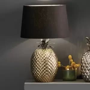 Gold Ceramic Pineapple Table Lamp