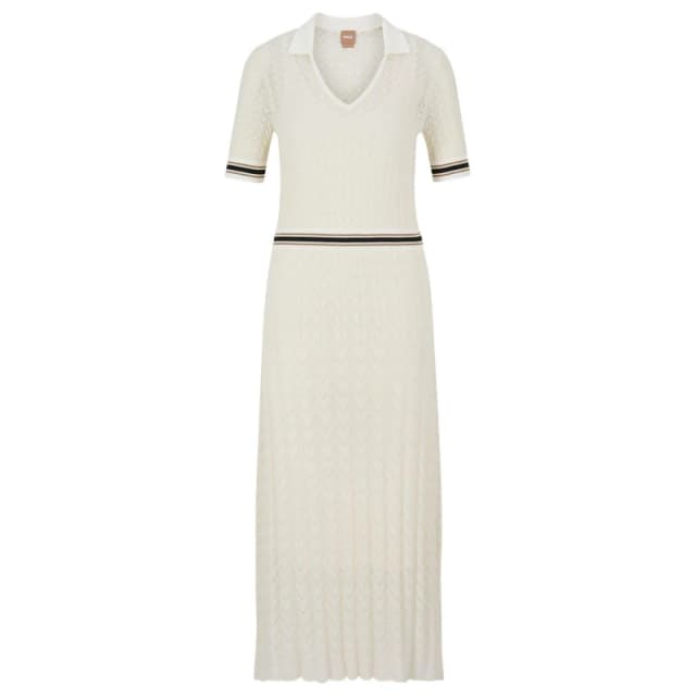Boss Faselia Knitted Dress White female 6