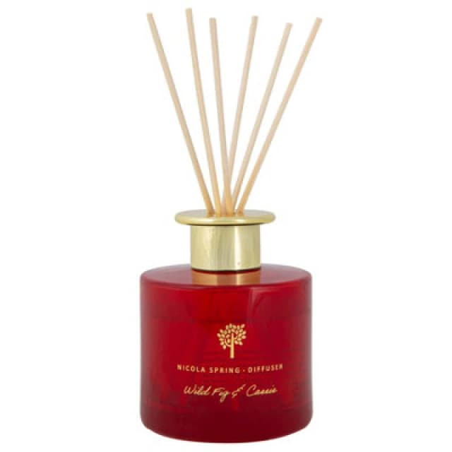 Nicola Spring Reed Diffuser - 200ml - Wild Fig & Cassis - Autumn Spiced Fragrance With 6 Reeds Long Lasting Scent