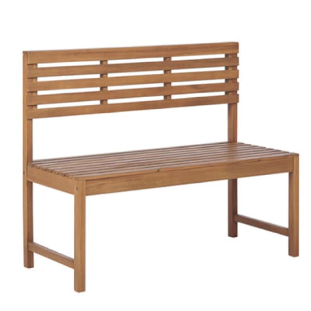 Beliani Garden Bench Treia 110 Cm Acacia Wood Brown