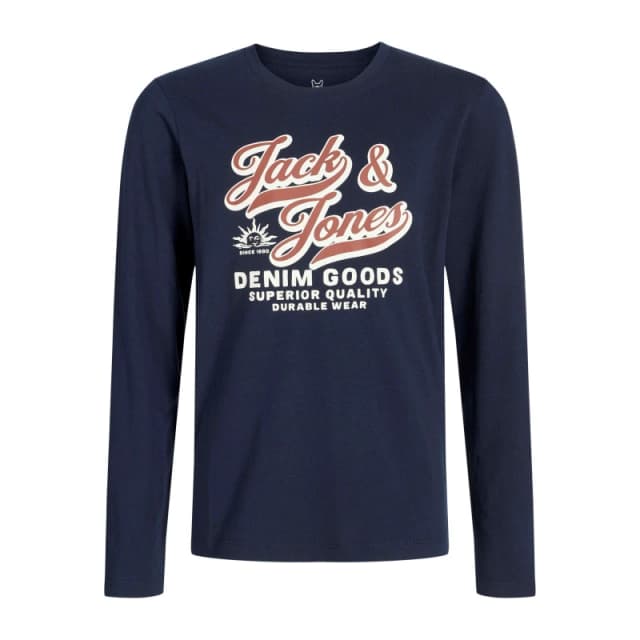 Jack and Jones Colour Logo Longsleeve T-Shirt Junior Boys Sky Captain male 12 Years