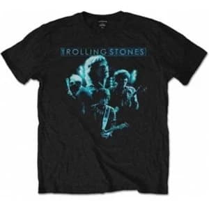 Rolling Stones Band Glow Black Mens T Shirt: Large