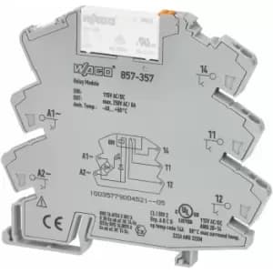 Wago - 857-357 115V ac/dc 6A spdt-co din Rail Mountable Relay Module