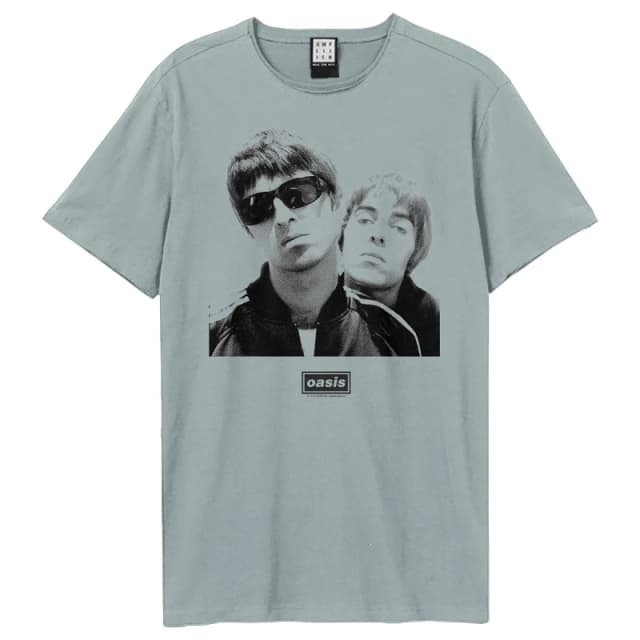 Amplified Amplified Men Boxed Oasis T-Shirt in Pale Blue Size: X-Small Pale Blue XS Male 5063652564301
