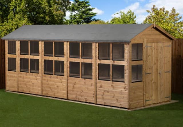 Empire Sheds Empire Apex Potting Shed 6X18 Double Door