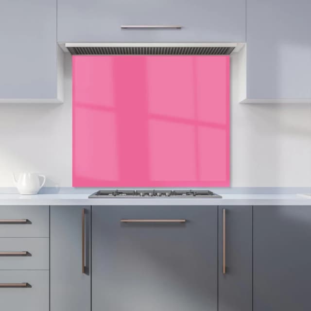 Warren Reed - Designer Hot Pink Kitchen Splashback Size: 600mm x 750mm Pink Unisex 600mm x 750mm