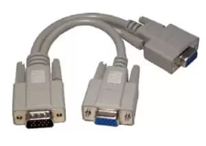 Cables Direct SVGA Splitter Cable, 20cm VGA cable 0.2 m VGA...