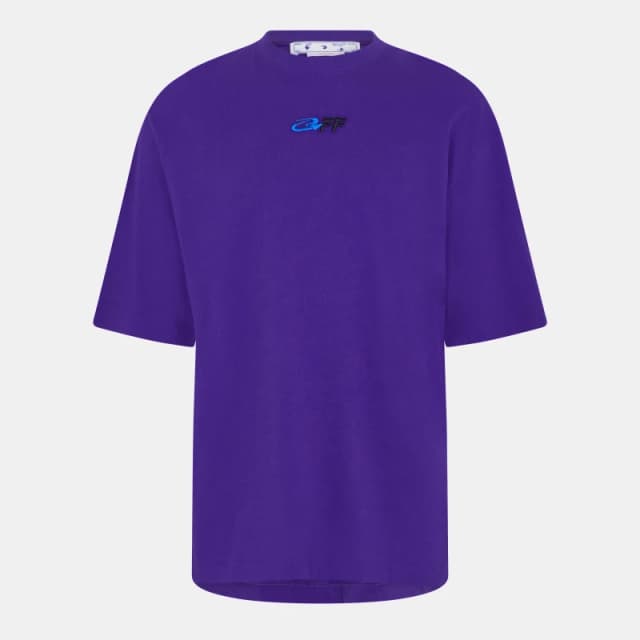 Off White Mens Exact Skate Short Sleeve T-Shirt Purple male 6 (2XS)