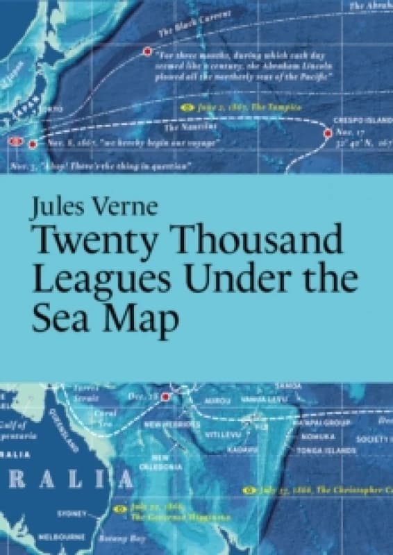 Jules Verne, Twenty Thousand Leagues Under the Sea Map Fold-out book or chart