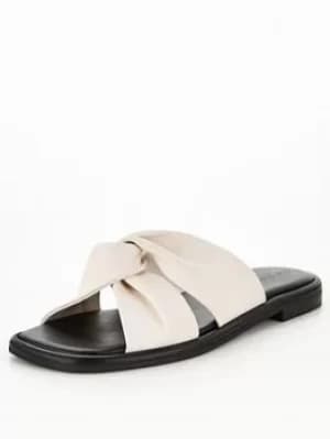 Ted Baker Pebba Soft Leather Flat Sandal, White, Size 36, Women