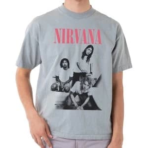 Nirvana - Bathroom Photo Unisex Large T-Shirt - Grey