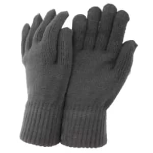 CLEARANCE - Mens Thermal Knitted Winter Gloves (One Size) (Grey)