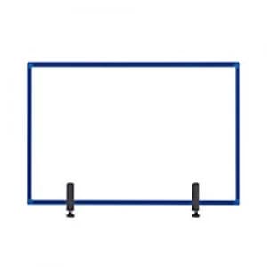 Bi-Office Maya Protector Desktop Board with Clamps Acrylic Blue Frame 900 x 600 mm