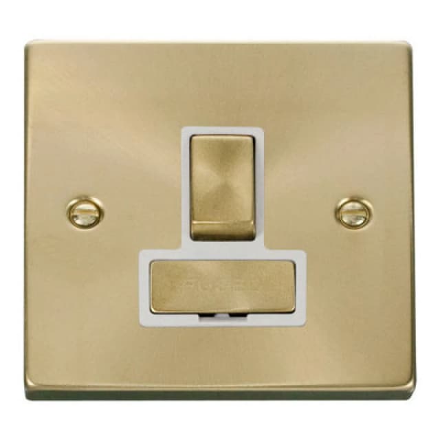 SE Home Satin / Brushed Brass 13A Fused Ingot Connection Unit Switched Gold unisex