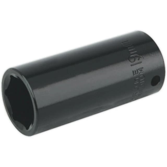 Loops 19mm Forged Deep Impact Socket - 3/8 Inch Sq Drive Chrome Vanadium Wrench Socket Multi