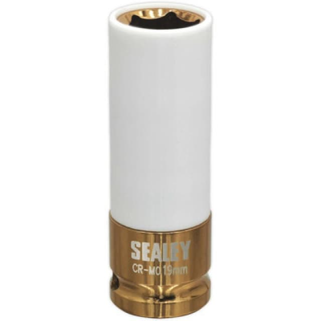 Loops 19mm Alloy Wheel Impact Socket - 1/2" Square Drive - Rim Protect Sleeved Socket Multi