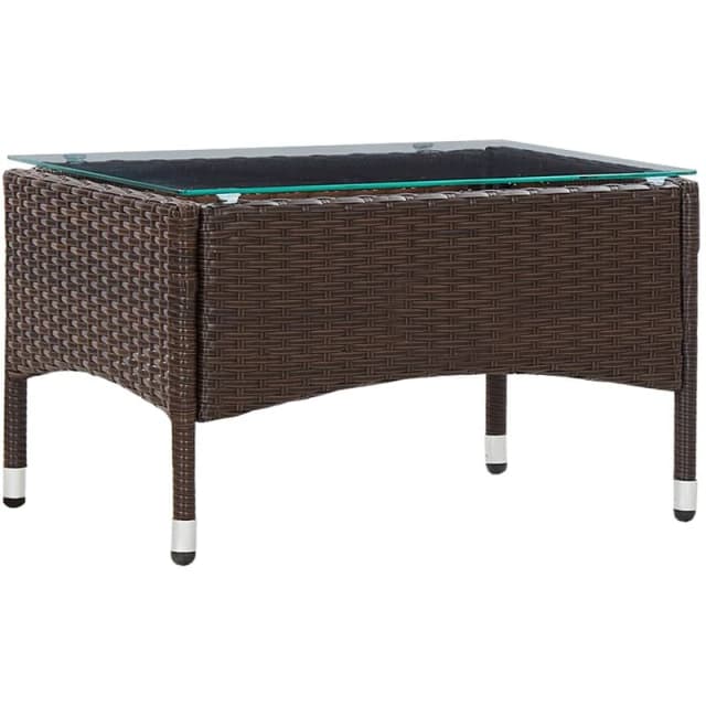 VIDAXL Coffee Table Brown 60x40x36cm Poly Rattan Vidaxl 8719883836065