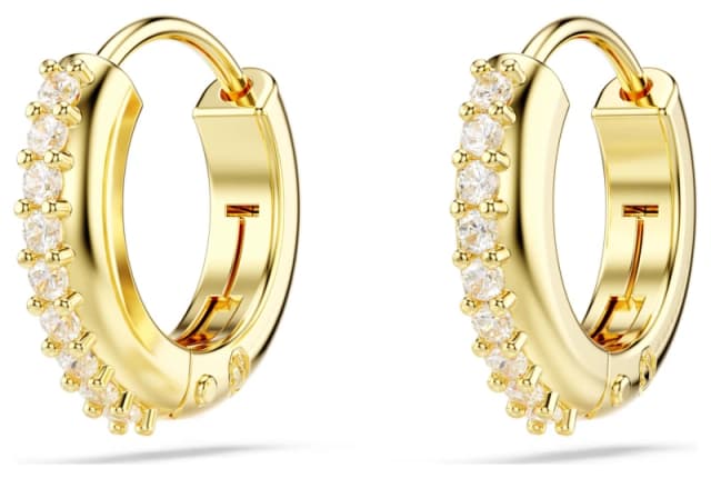 Swarovski 5697228 Matrix Hoop Earrings White Crystals Gold- Jewellery