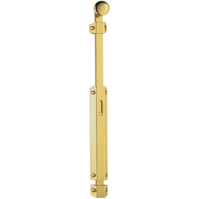 Loops Extended Surface Mounted Flat Door Bolt Lock 355 x 36mm Polished Brass Metallics unisex