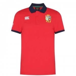 Canterbury British and Irish Lions Nations Polo Shirt Mens - TANGO RED