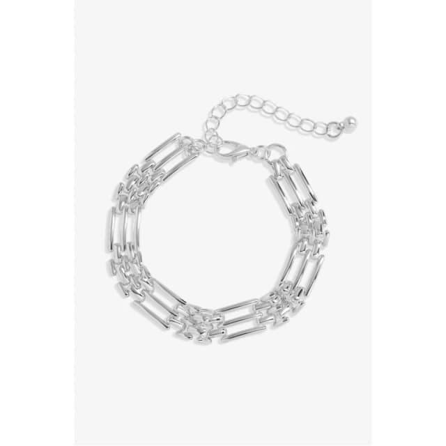 Jon Richard Silver Plated Gate Chain Bracelet Silver One Size