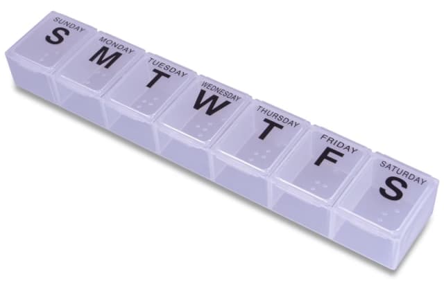 AIDAPT Large 7 Day Weekly Pill Tablet Dispenser L ELV-638464
