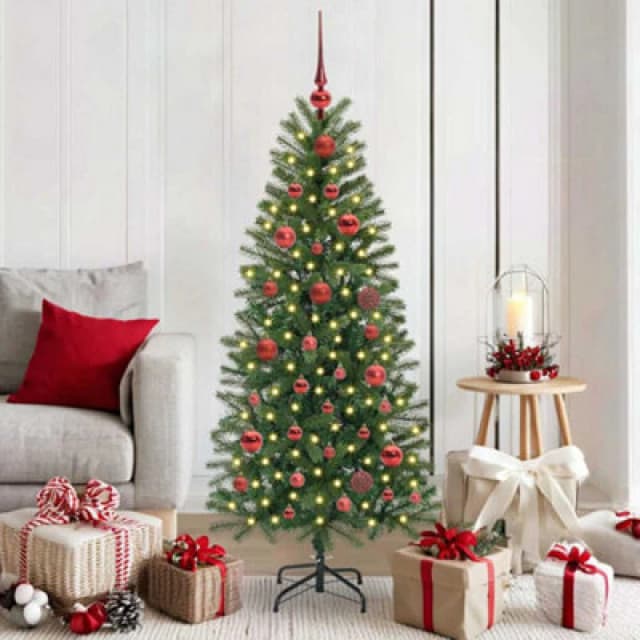 Vidaxl Artificial Christmas Tree With 150 Leds Green 150 Cm Pe And Pvc