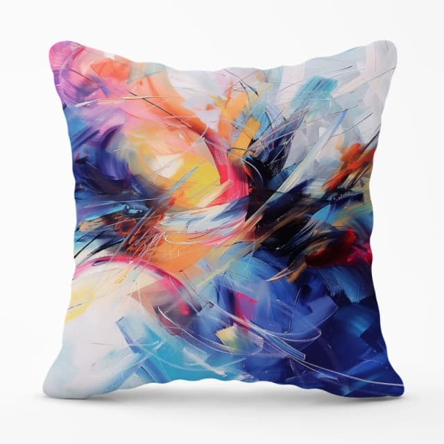 Warren Reed - Designer Serene Explosion: Calm Amidst Colours Cushions Size: 60cm x 60cm Multicolor Unisex 60cm x 60 cm