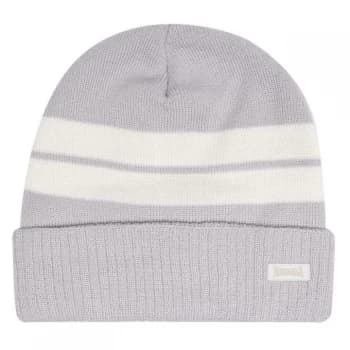 Lonsdale Turn Up Beanie Hat Mens - Grey/Ecru