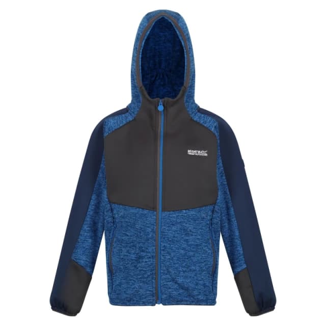 Kids' full zip hooded fleece Regatta Dissolver VI Bleu Male 7/8 ans