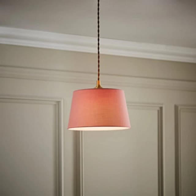 ValueLights ValueLights Aspen Blush Pink Tapered Easy Fit Pendant Lamp Shade in Pale Pink Size: Small Pale Pink Small Unisex 5016529274094
