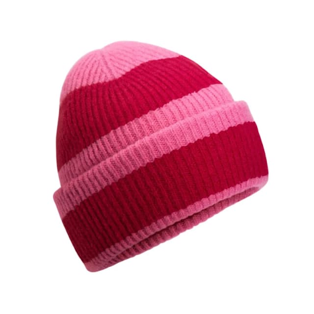 Beechfield Beechfield Men Colour Block Beanie in Cerise Cerise One Size Male 5063574673884